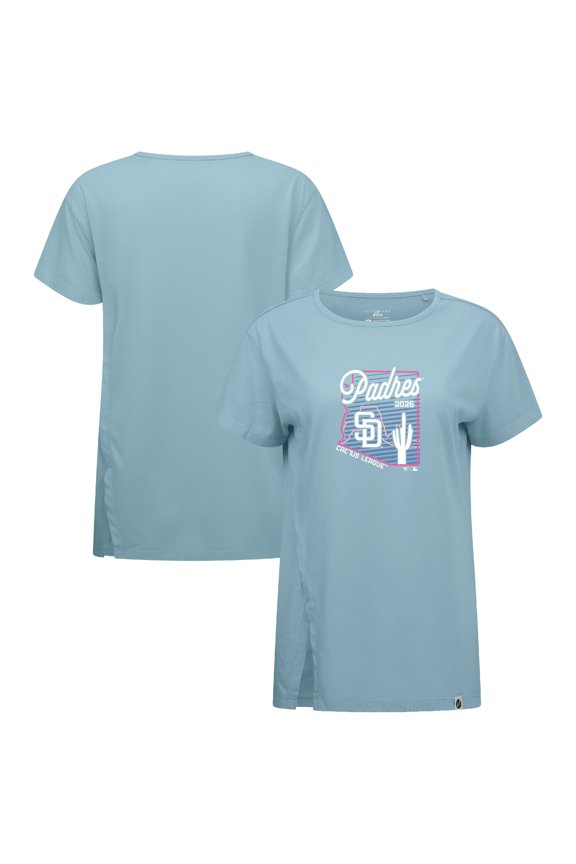 Women's Levelwear Blue San Diego Padres Influx Spring Training Sunrise Bold T-Shirt