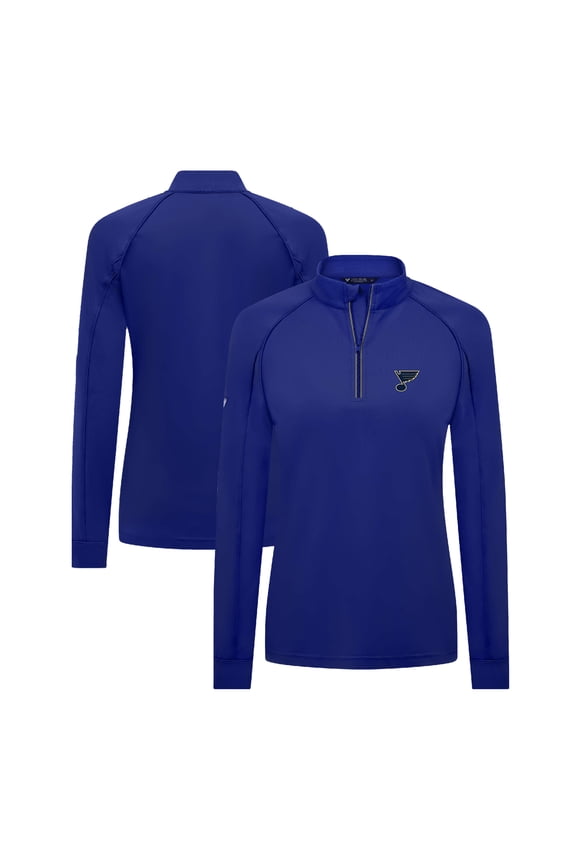Women's Levelwear Blue St. Louis Blues Kinetic Insignia Core Quarter-Zip Pullover Top