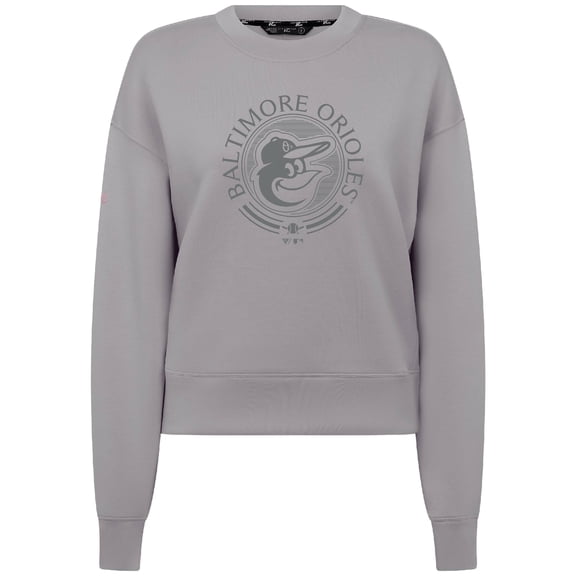 Women's Levelwear Gray Baltimore Orioles Sponge Tri-Blend Grain Sweatshirt