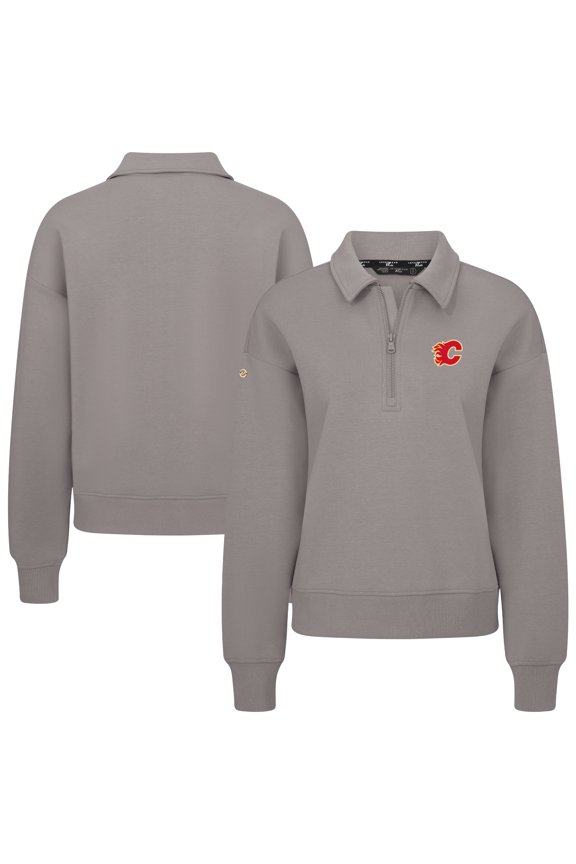 Women's Levelwear  Gray Calgary Flames  Canmore Quarter-Zip Pullover