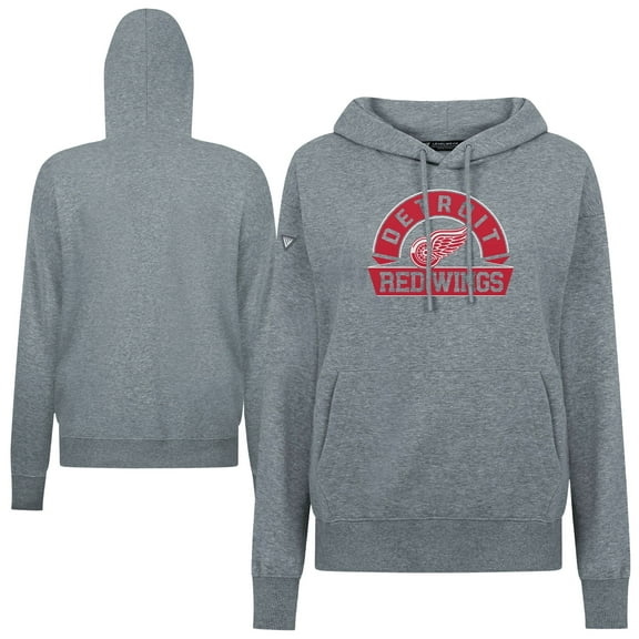 Women's Levelwear Gray Detroit Red Wings Adorn Banner Arch Pullover Hoodie