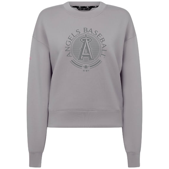 Women's Levelwear Gray Los Angeles Angels Sponge Tri-Blend Grain Sweatshirt