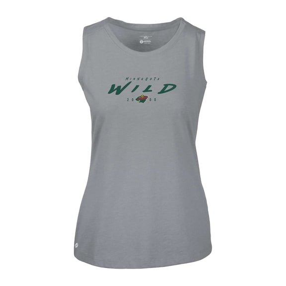 Women's Levelwear Gray Minnesota Wild Macy Scratched Tank Top