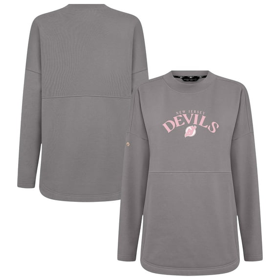 Women's-Levelwear Gray New Jersey Devils Mother's Day Beaudry Arched Pullover Sweatshirt