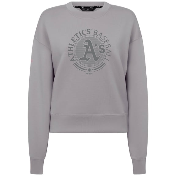 Women's Levelwear Gray Oakland Athletics Sponge Tri-Blend Grain Sweatshirt