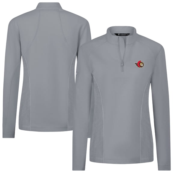 Women's Levelwear  Gray Ottawa Senators  Upright Quarter-Zip Pullover