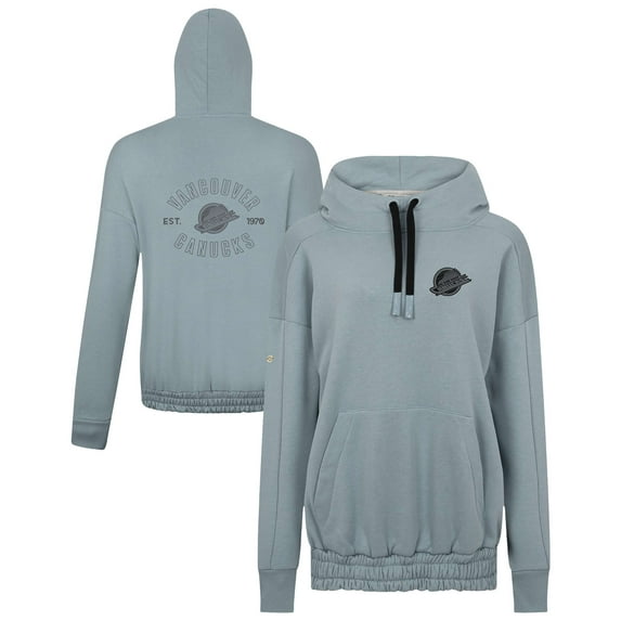 Women's Levelwear Gray Vancouver Canucks Waterfall Nightfall Pullover Hoodie