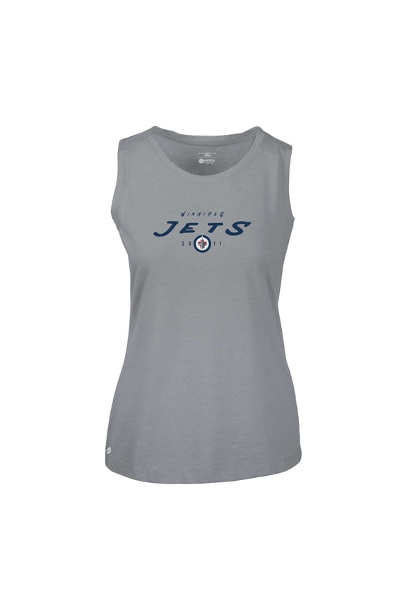 Women's Levelwear Gray Winnipeg Jets Macy Scratched Tank Top