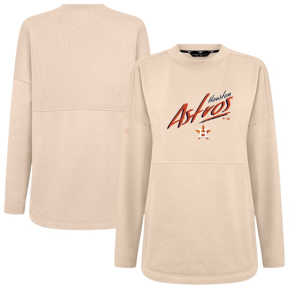 Women's Levelwear Khaki Houston Astros Oversized Beaudry Sizzle Top