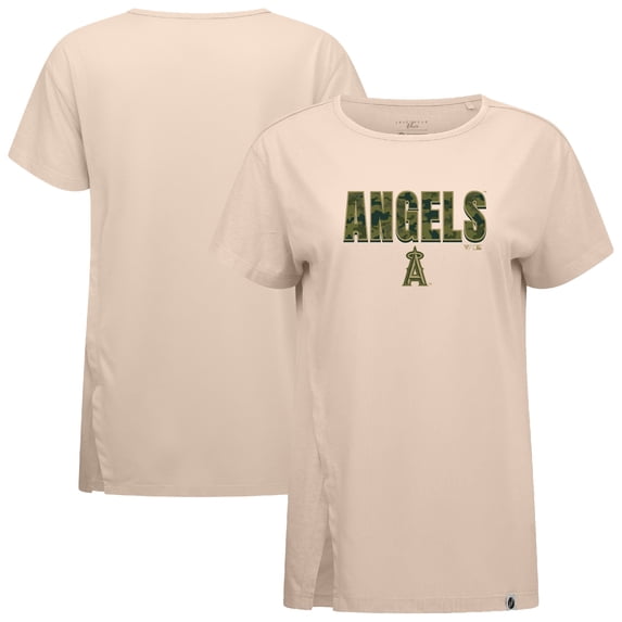 Women's Levelwear Khaki Los Angeles Angels Influx Protect W T-Shirt