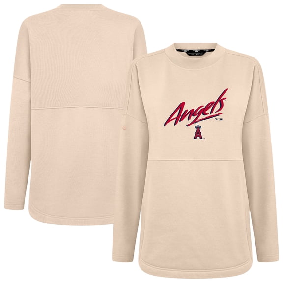Women's Levelwear Khaki Los Angeles Angels Oversized Beaudry Sizzle Top