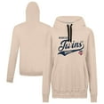 thumbnail image 1 of Women's Levelwear Khaki Minnesota Twins Oversized Waterfall Glide Hoodie, 1 of 3