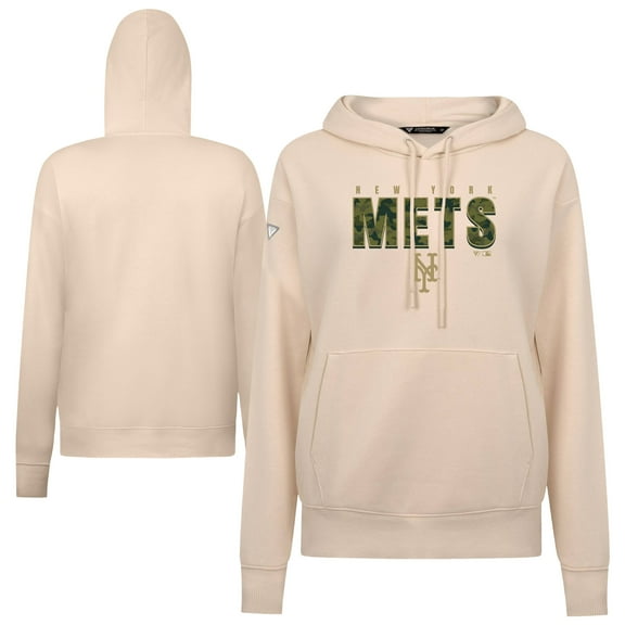 Women's Levelwear Khaki New York Mets Adorn Protect W Pullover Hoodie