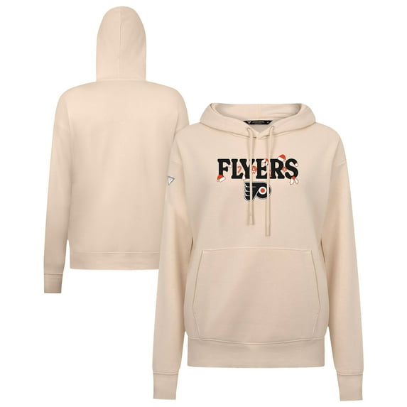 Women's Levelwear Khaki Philadelphia Flyers Festive Holiday Adorn Hoodie