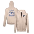 thumbnail image 1 of Women's Levelwear Khaki St. Louis Blues Waterfall Stained Glass Pullover Hoodie, 1 of 3