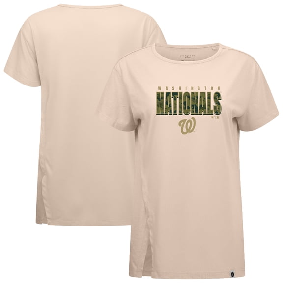 Women's Levelwear Khaki Washington Nationals Influx Protect W T-Shirt