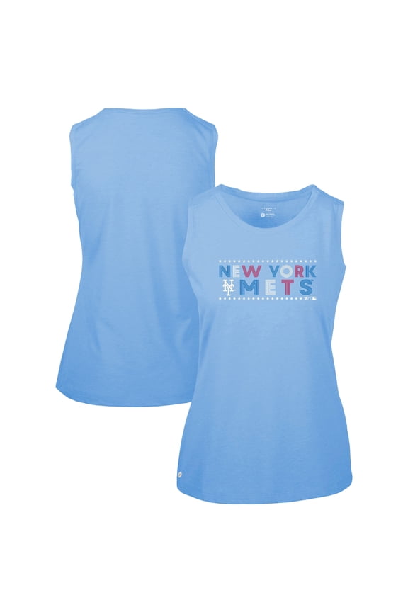 Women's Levelwear Light Blue New York Mets Independence Day Macy Star-Spangled Tank Top