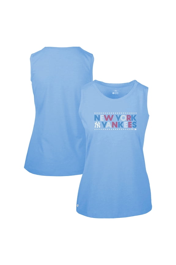 Women's Levelwear Light Blue New York Yankees Independence Day Macy Star-Spangled Tank Top