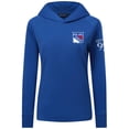 thumbnail image 1 of Women's Levelwear Mika Zibanejad Blue New York Rangers Impression Name & Number Raglan Hoodie, 1 of 1
