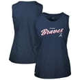 thumbnail image 1 of Women's-Levelwear  Navy Atlanta Braves Macy Tank Top, 1 of 3