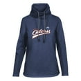 thumbnail image 1 of Women's Levelwear Navy Edmonton Oilers Loop Retro Script Pullover Top, 1 of 1