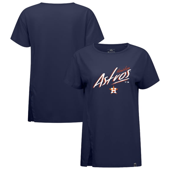 Women's Levelwear Navy Houston Astros Influx Sizzle T-Shirt