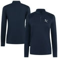 thumbnail image 1 of Women's Levelwear Navy Kansas City Royals Power Insignia 2.0 Quarter-Zip Pullover Top, 1 of 3