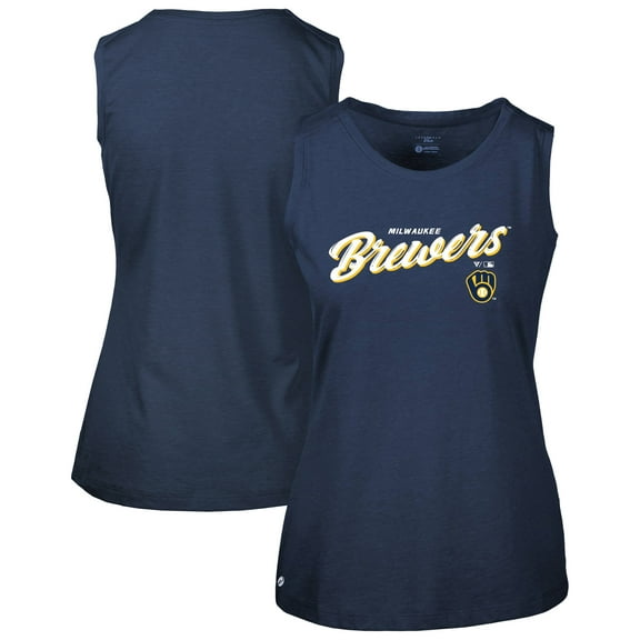 Women's-Levelwear Navy Milwaukee Brewers Macy Tank Top