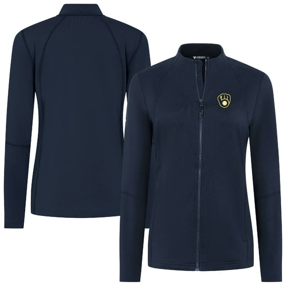 Women's Levelwear Navy Milwaukee Brewers Mesa Insignia 2.0 Full-Zip Jacket