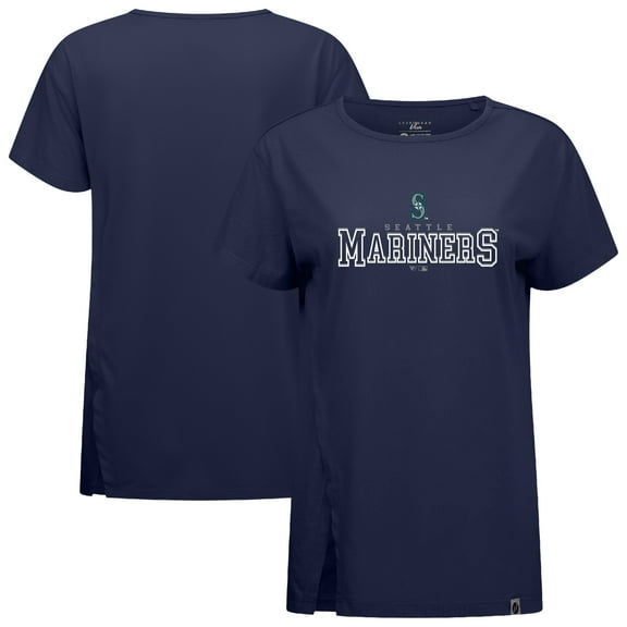Women's Levelwear Navy Seattle Mariners Influx Journey T-Shirt