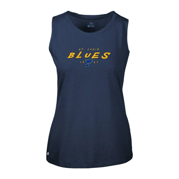Women's Levelwear Navy St. Louis Blues Macy Scratched Tank Top