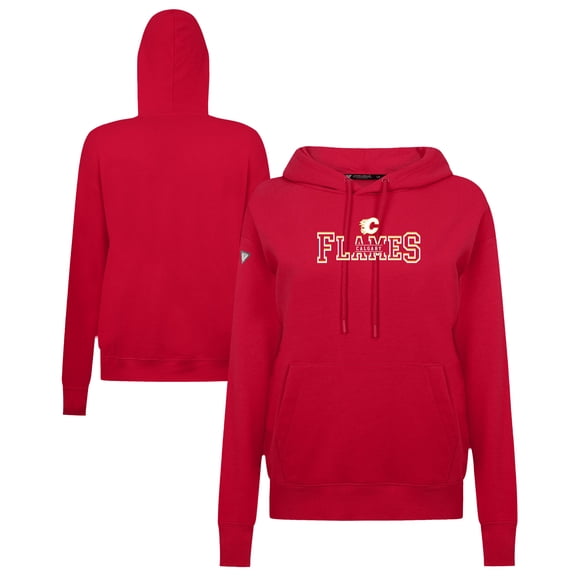Women's Levelwear Red Calgary Flames Adorn Journey Pullover Hoodie