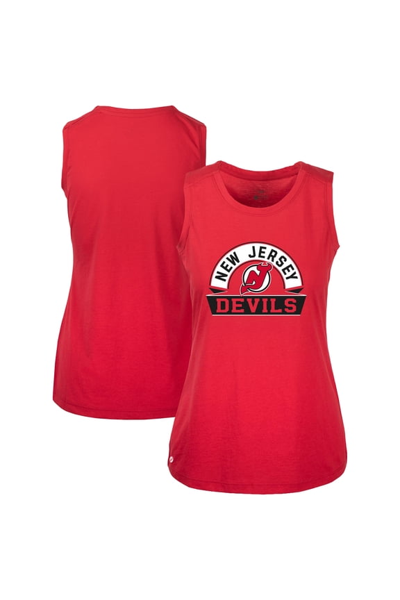 Women's Levelwear Red New Jersey Devils Macy Banner Arch Tank Top