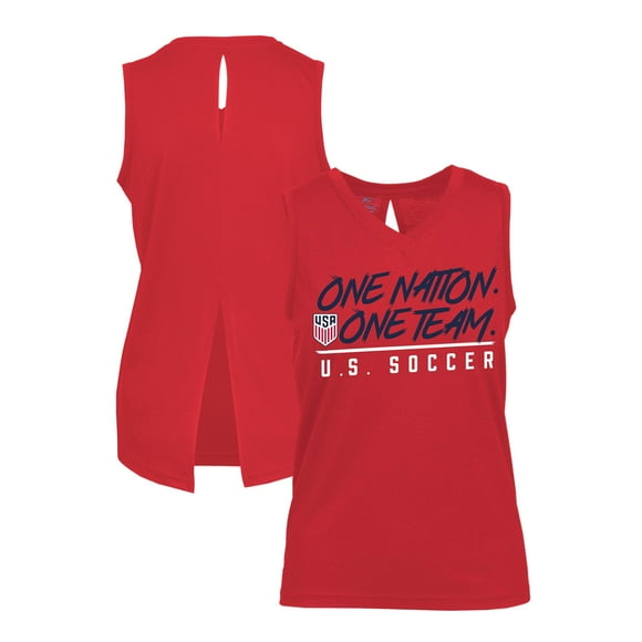 Women's Levelwear Red USMNT Paisley Chase V-Neck Tank Top