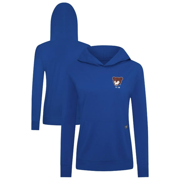 Women's Levelwear Royal Chicago Cubs Cooperstown Collection Relay Core Logo Pullover Hoodie