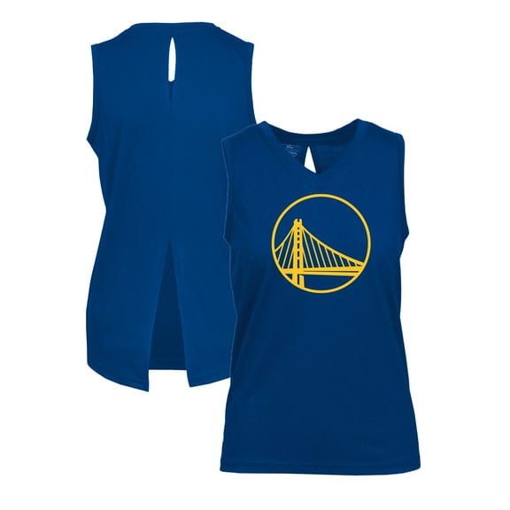 Women's Levelwear Royal Golden State Warriors Paisley Core V-Neck Tank Top