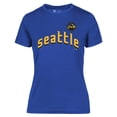 thumbnail image 1 of Women's Levelwear Royal Seattle Mariners City Connect Maddox Core Logo T-Shirt, 1 of 1