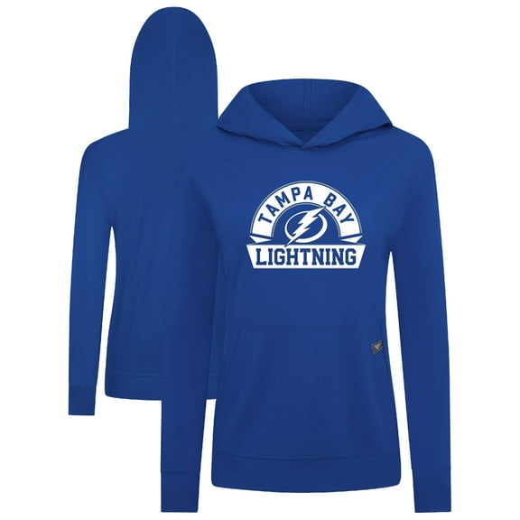 Women's Levelwear Royal Tampa Bay Lightning Relay Banner Arch Pullover Hoodie