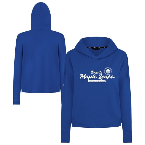 Women's Levelwear Royal Toronto Maple Leafs Sweet Monument Tri-Blend Cropped Pullover Hoodie