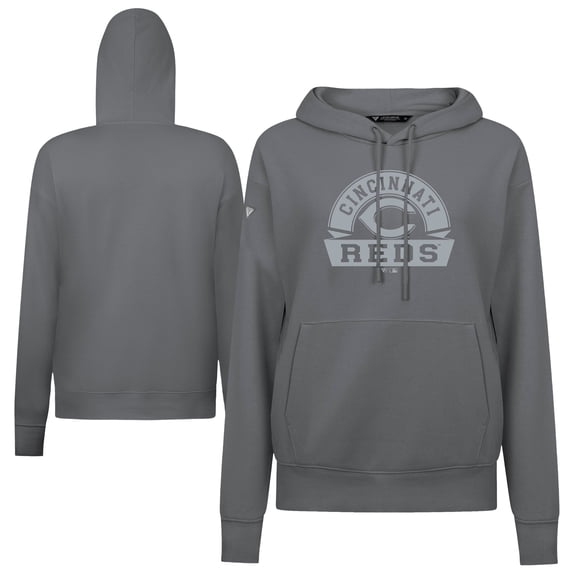 Women's Levelwear Stone Cincinnati Reds Adorn Banner Arch Hoodie