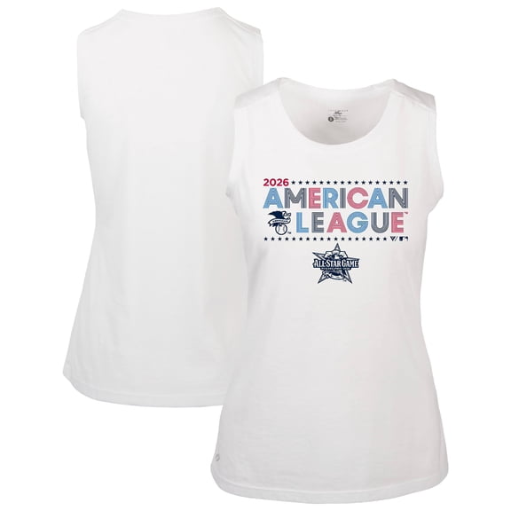 Women's Levelwear  White 2026 MLB All-Star Game American League Star-Spangled Macy Sleeveless Tee