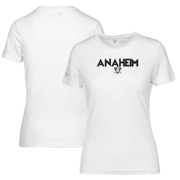 Women's Levelwear White Anaheim Ducks Maddox City Capsule T-Shirt