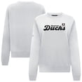 thumbnail image 1 of Women's Levelwear White Anaheim Ducks Yvette Big Script Tri-Blend Sweatshirt, 1 of 3