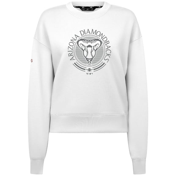 Women's Levelwear White Arizona Diamondbacks Sponge Tri-Blend Grain Sweatshirt