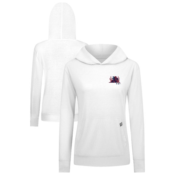 Women's Levelwear White Athletics Relay Spring Break Panoramic Bold Hoodie