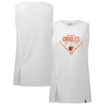 Women's Levelwear White Baltimore Orioles Influx Home Field Tank Top