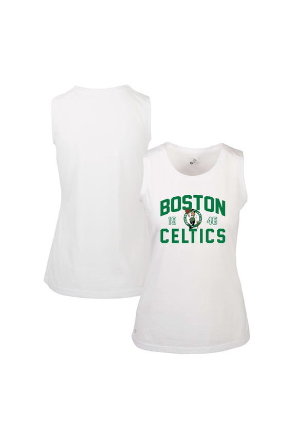 Women's Levelwear White Boston Celtics Macy Tank Top