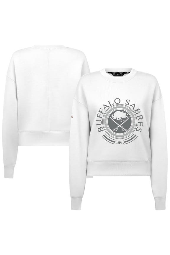 Women's Levelwear White Buffalo Sabres Slate & Snow Sponge Tri-Blend Sweatshirt
