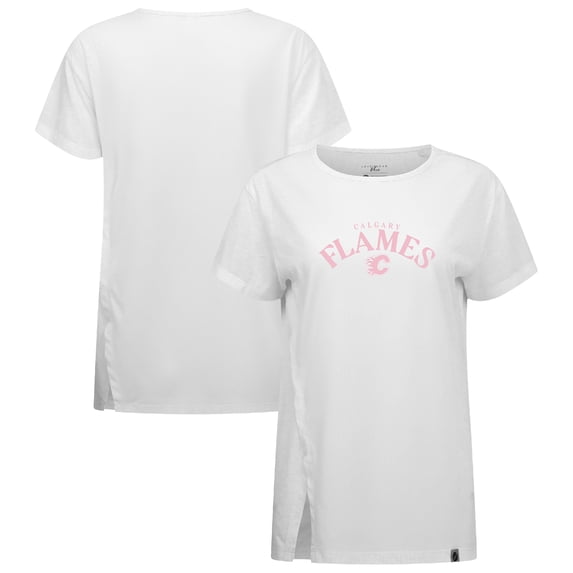 Women's Levelwear White Calgary Flames Mother's Day Influx Team Arch T-Shirt