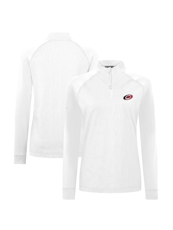 Women's Levelwear White Carolina Hurricanes Amethyst Insignia Core Quarter-Zip Jacket